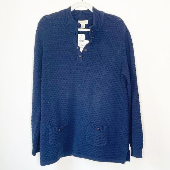 🍀NWT Appleseed's Cotton Tunic Length Sweater sz XL #AO - Picture 1 of 14